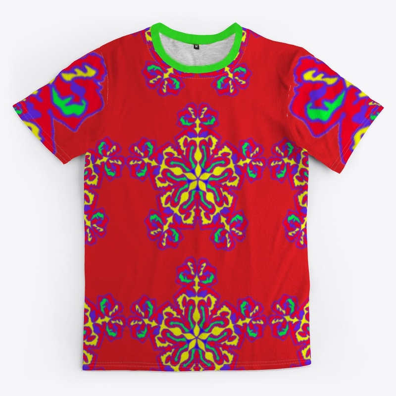 T shirt.Red,yellow,green and blue 