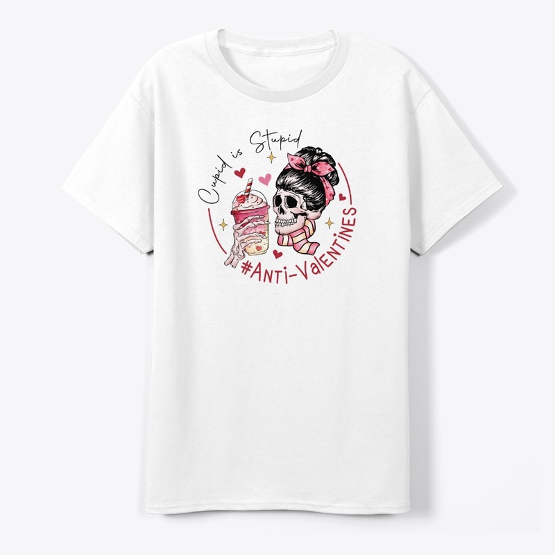  Cupid Is Stupid – Anti-Valentine Skull 