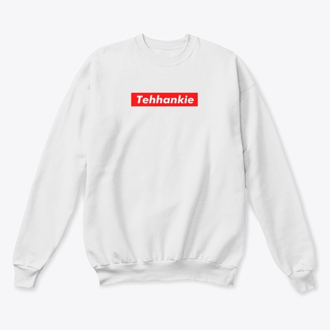 Tehhankie Box Logo Sweatshirt White  T-Shirt Front