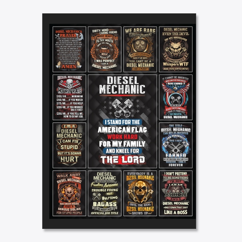 Awesome Diesel Mechanic Collage Product