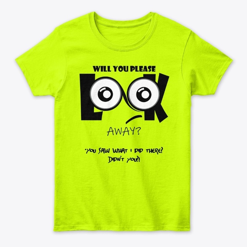 Naughty-look-away tee shirt
