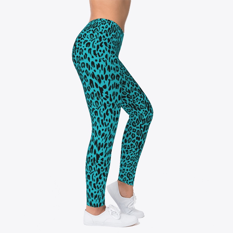 Aqua Leopard Leggings