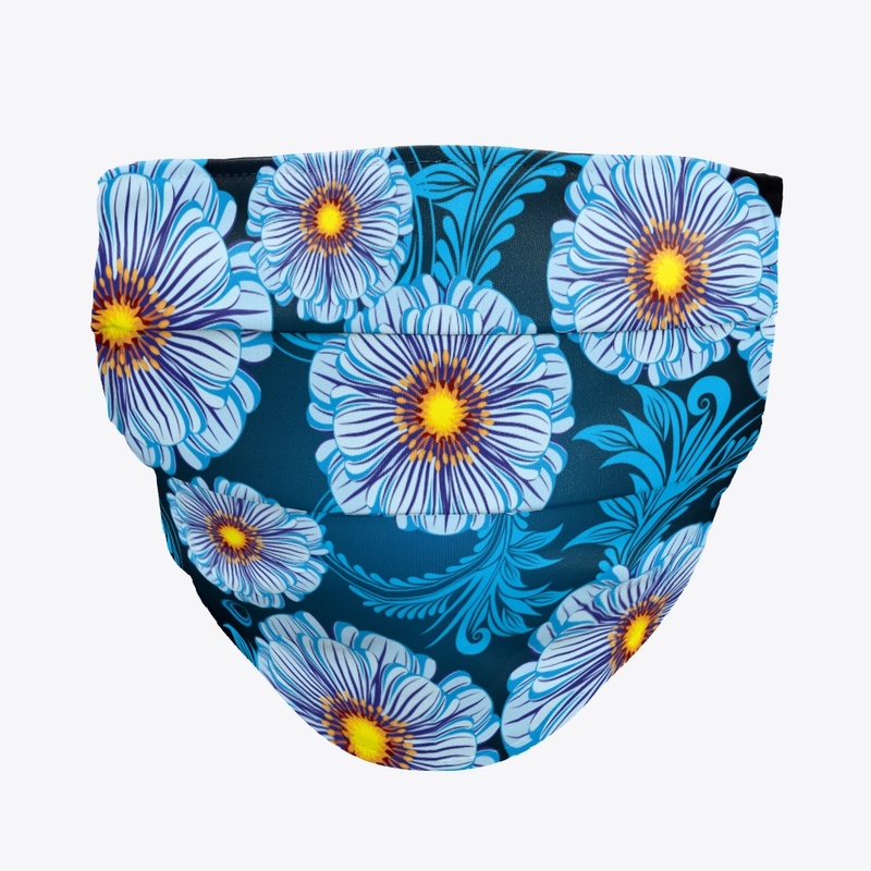 Dark Floral Face Mask
