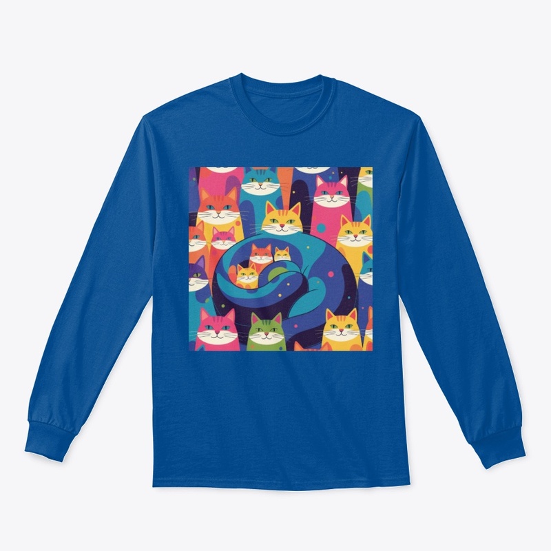 Colorful Cat Family
