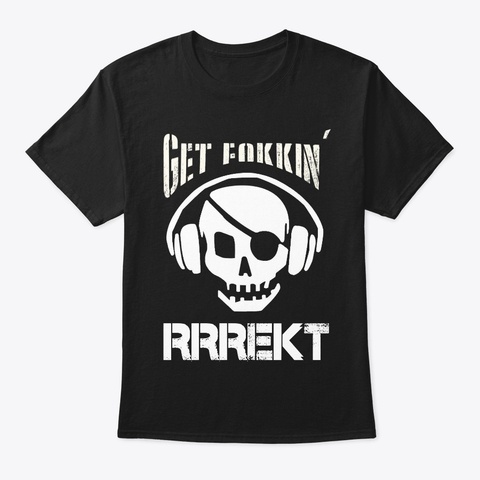 Rekt Skull Black T-Shirt Front