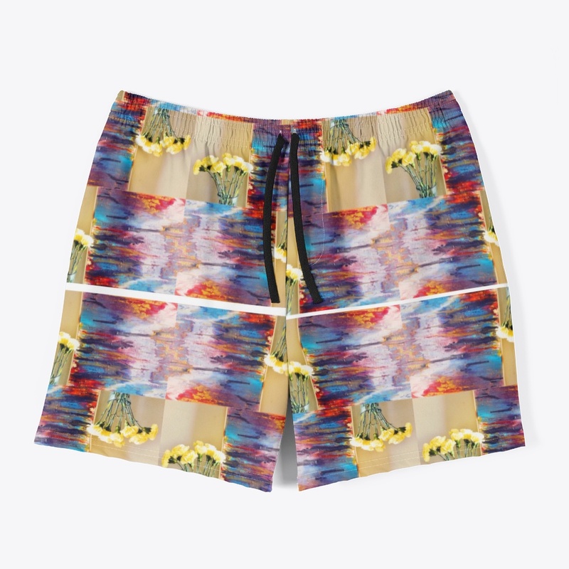 adorning w/ flowers (swim trunks)
