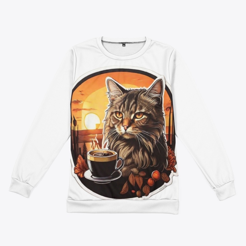 Cat And Coffee and Sun