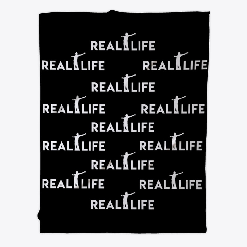 Real Life BASIC white logo blanket
