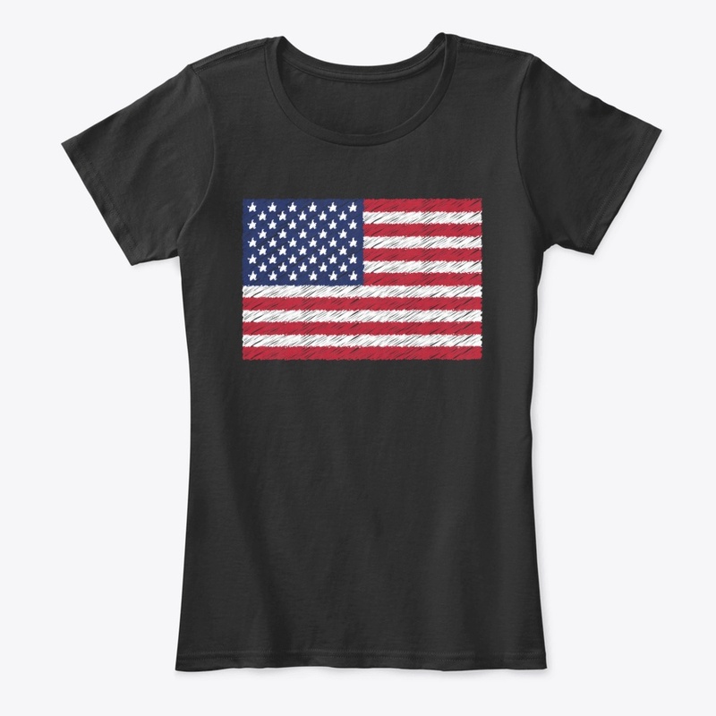 USA Flag 4th July Red White Blue Stars S