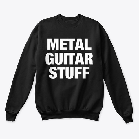 Metal Guitar Stuff Merch Black T-Shirt Front