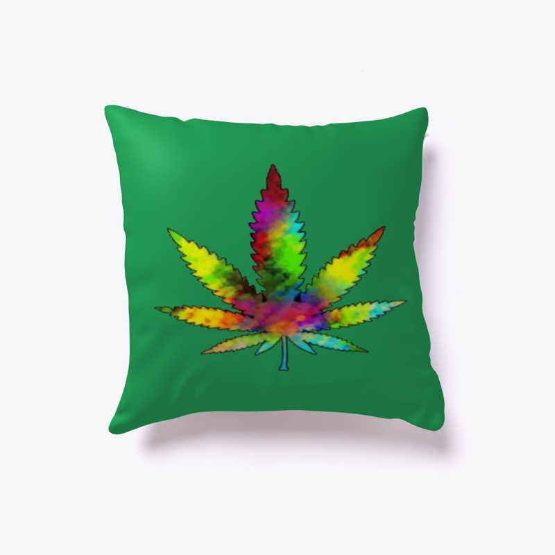 RAINBOW COLORS MARIJUANA LEAF