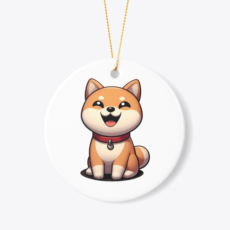 Joyful smiling Shiba Inu