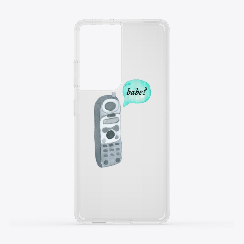 Babe watercolor phone design
