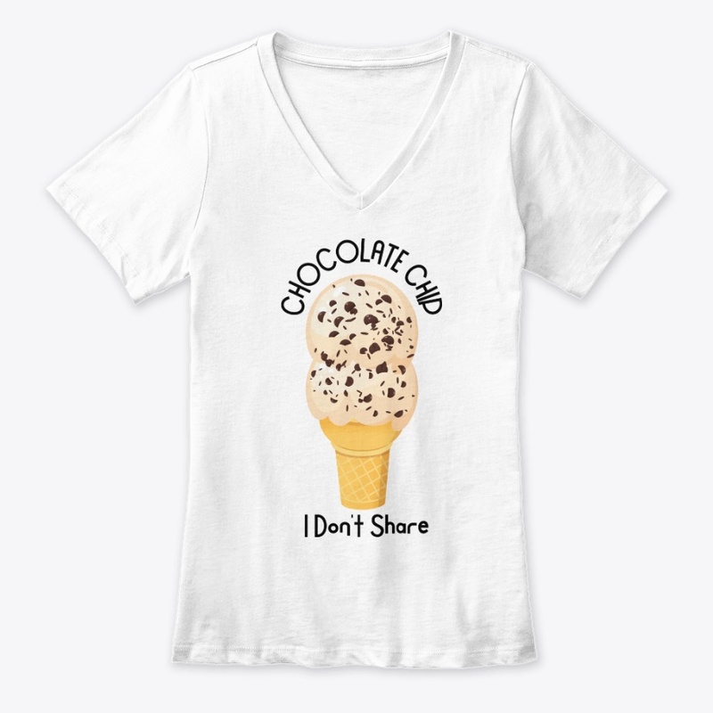 Chocolate Chip Ice Cream Cone  Funny Tee