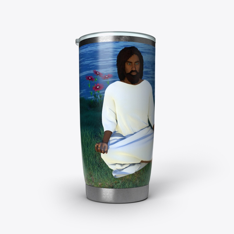 BLACK YESHUA MEDITATING 3D