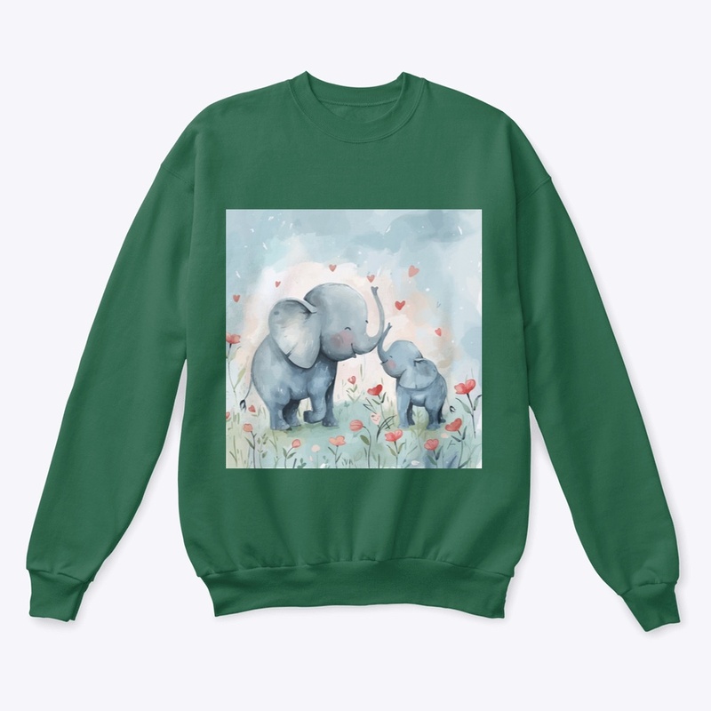 Elephant Mom and Child