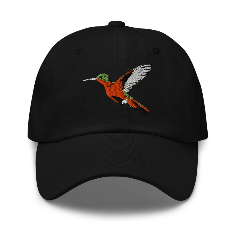 Cinnamon Hummingbird Embroidered Hat