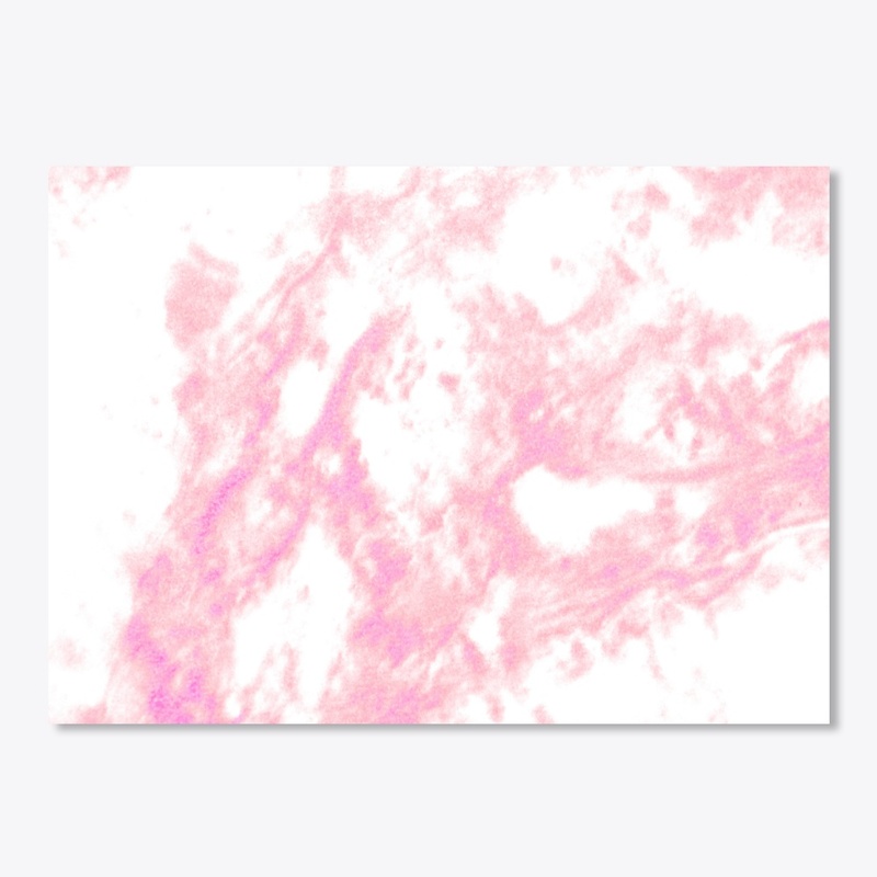 pink marble on white