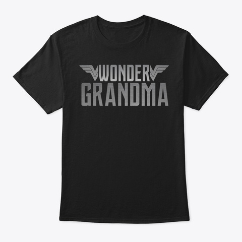 Womens Funny Grandmother Superhero Shirt Black T-Shirt Front