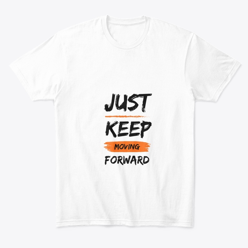 Moving Forward White Graphic T-Shirt
