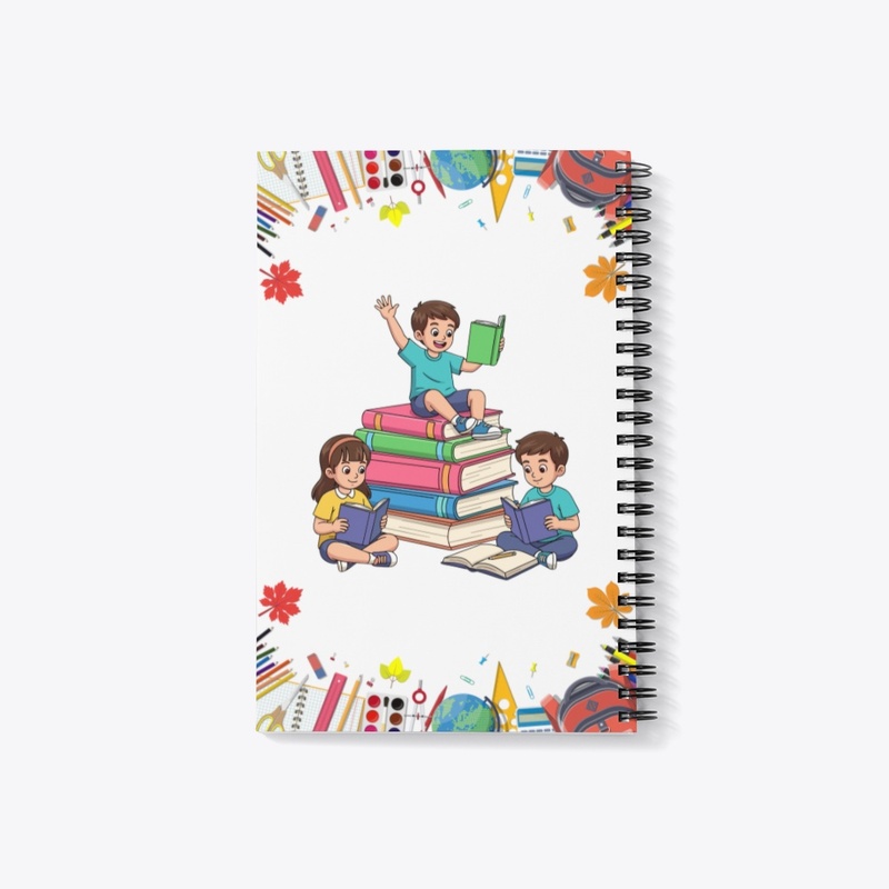 School Supplies Pattern Notebook