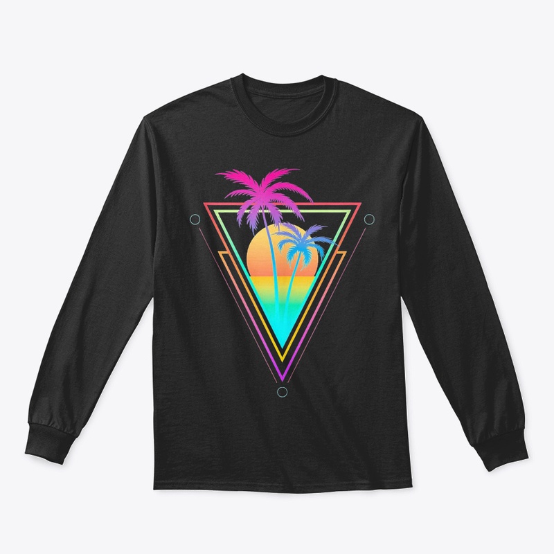 Retro 1980s 1990s Vaporwave Palm Trees