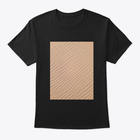 Sand Waves On A Beach Black T-Shirt Front