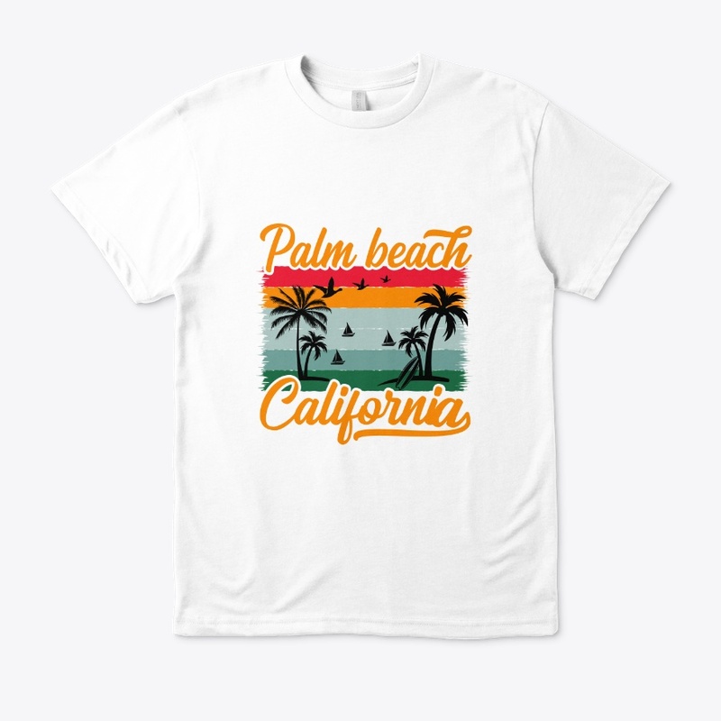 Palm Beach California  Summer T Shirt 