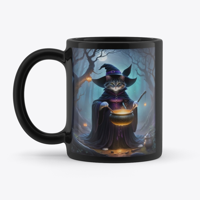 Enchanting Witch Cat in Forest