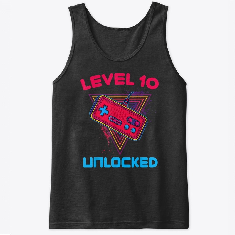 Level 10 Unlocked Shirt Funny Video Game
