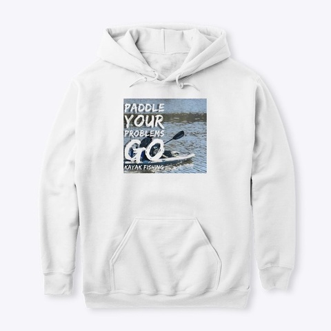 Kayak Fishing Apparel White T-Shirt Front