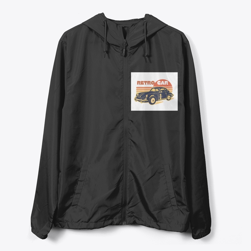  Yellow Orange Retro Car Hoodie 