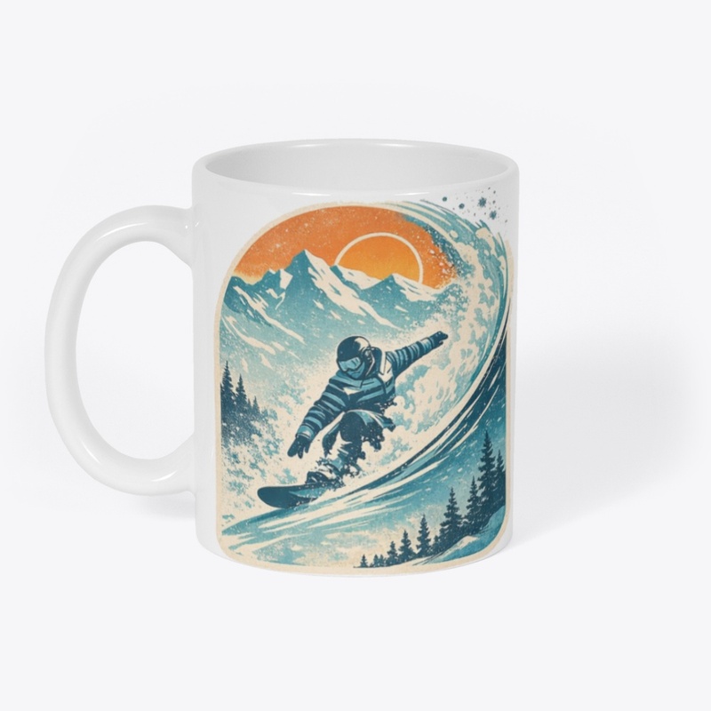 retro snowboarder
