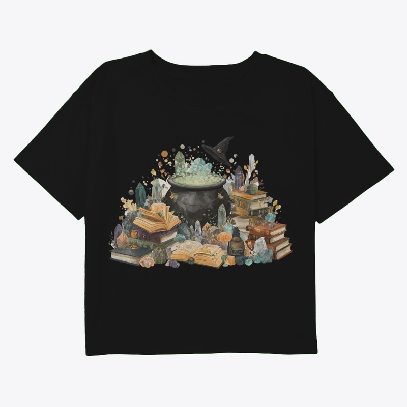 Witch's Cauldron and Magic Books