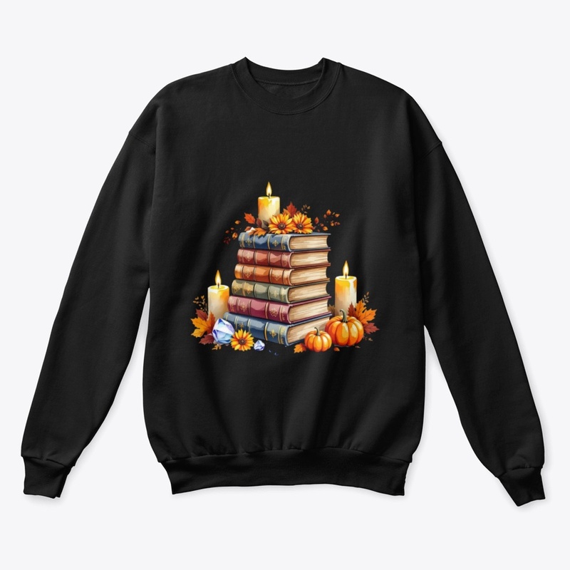 Cozy Magical Autumn Books and Candles 