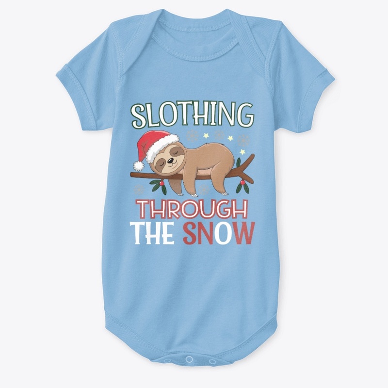 Sleeping Sloth Christmas T-shirt Gift