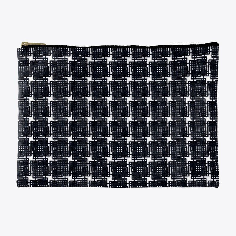 Square Netting  Black and White Pattern