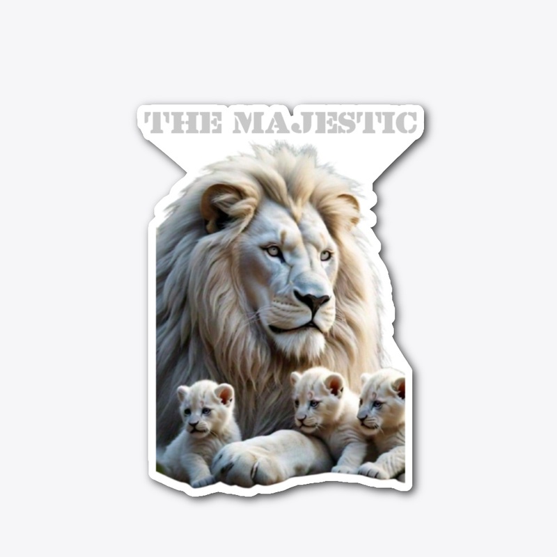 Lion with cups stecker 