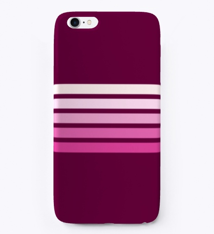 Classic Cherry Colored Retro Stripes