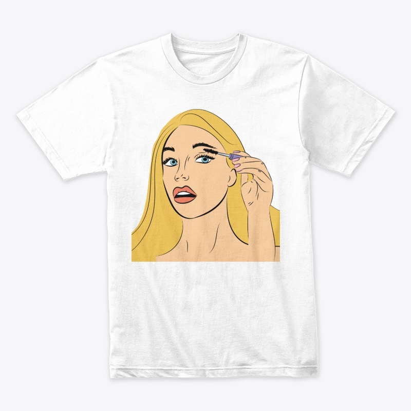 Blonde hair girl pop art