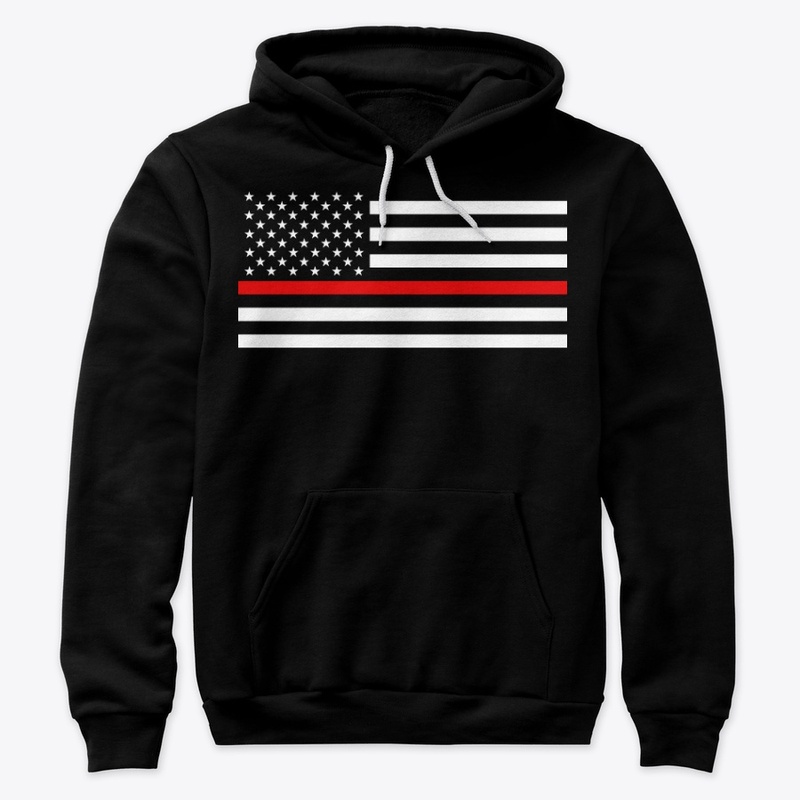 Thin Red Line Firefighters American Flag