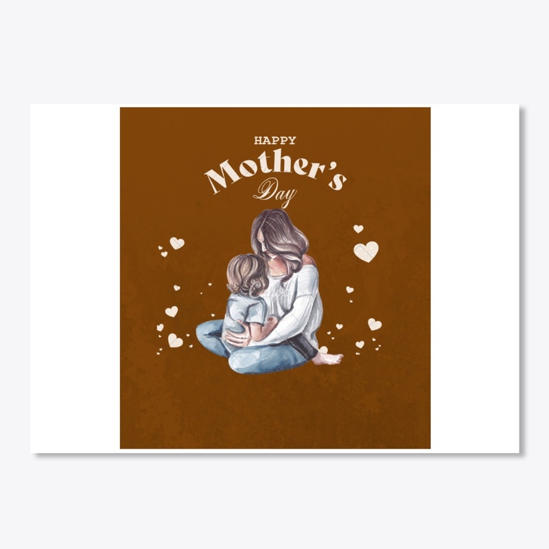 happy mother day art sticker