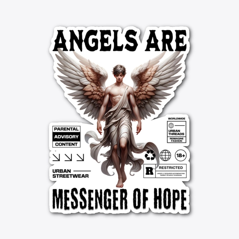 Angelic Warrior with Wings Design