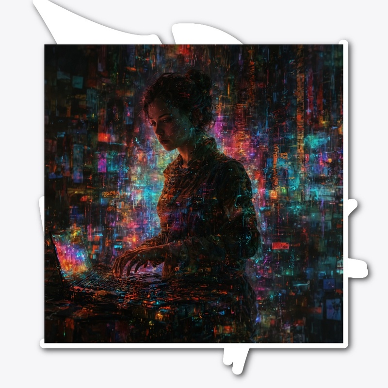 A female DJ at Work 