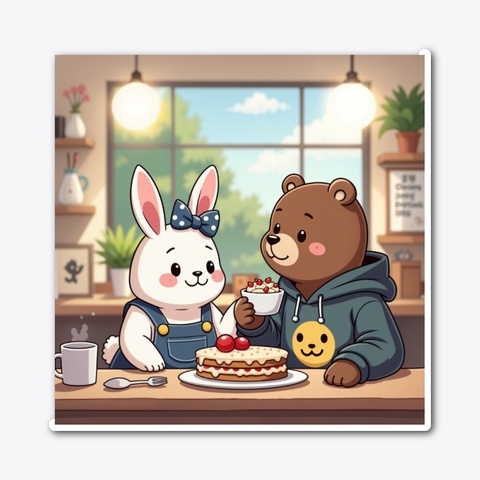 Bear And Bunny Cake Cafe Standard T-Shirt Front