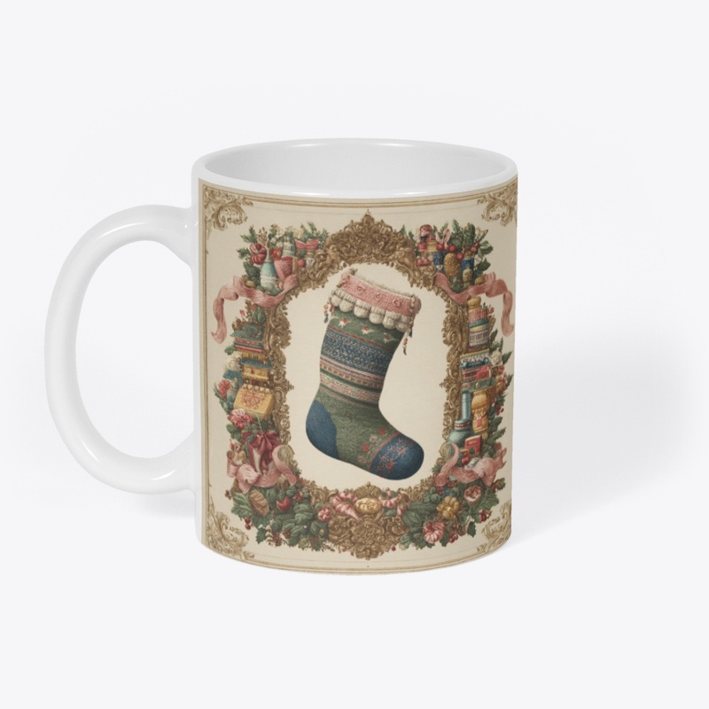 Ornate Christmas Stocking Gift Frame