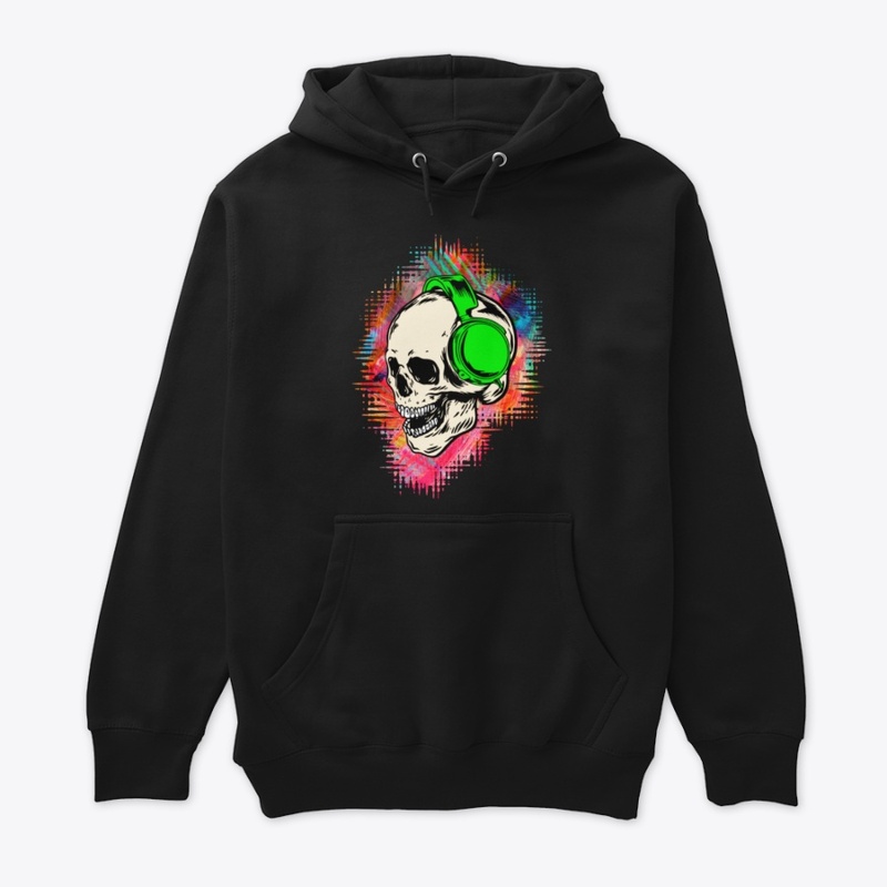 Skull listening music