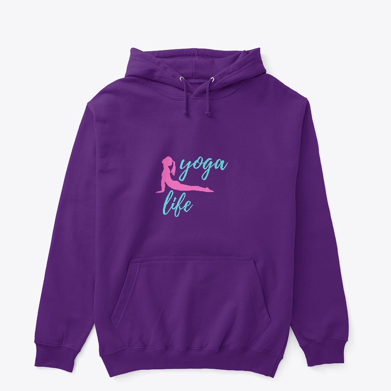 Yoga Life Pink and blue exersize tee