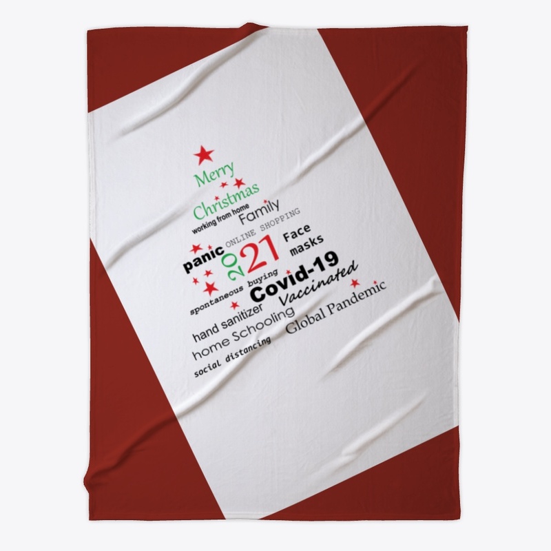 Christmas Fleece Blanket Covid-19 2021