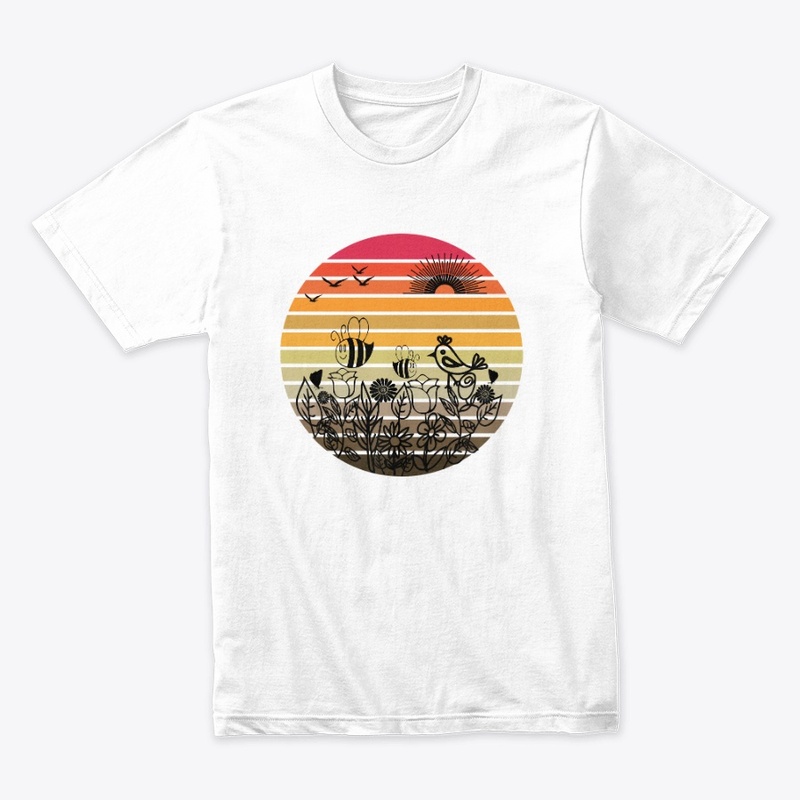 Retro vintage sunset design